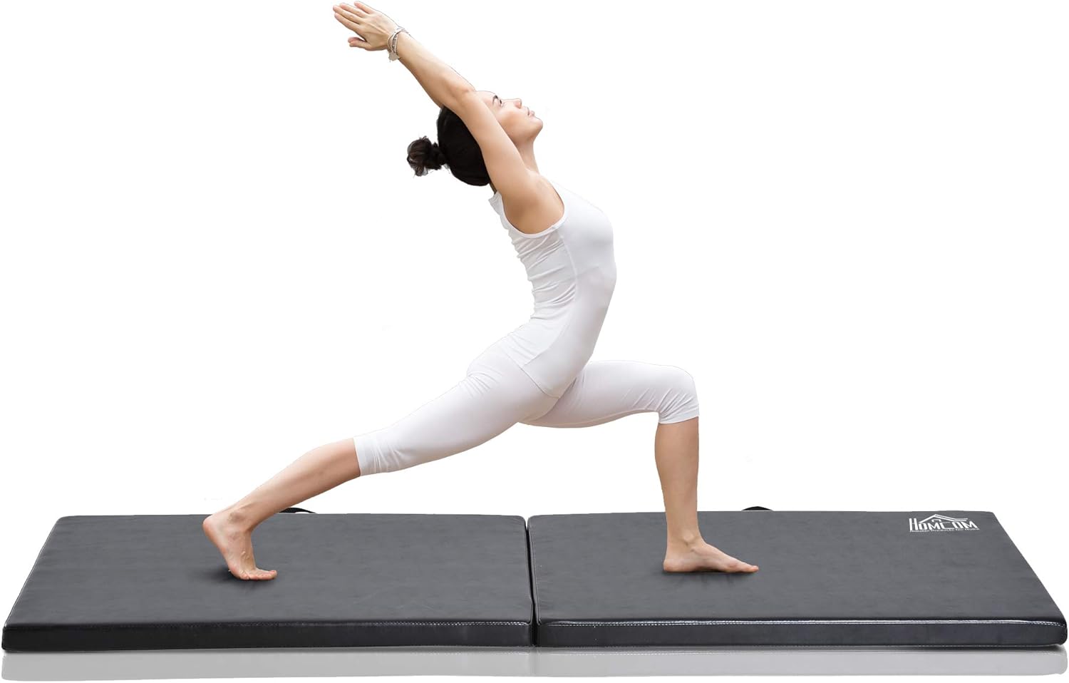 Thumbnail 1 de HOMCOM tapis de gymnastique yoga pilates fitness pliable grand format en simili cuir