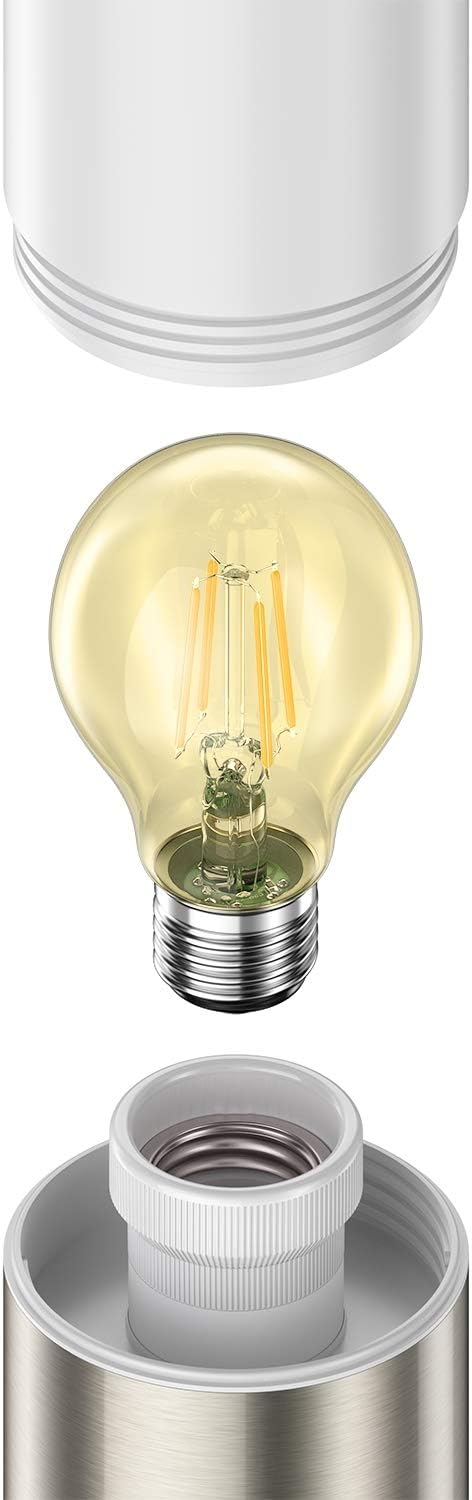 Detalle 2 de PORU dissuasore luminoso per esterno in acciaio inox, rotondo 38,5 cm con lampada E27 3,99W 471 lm