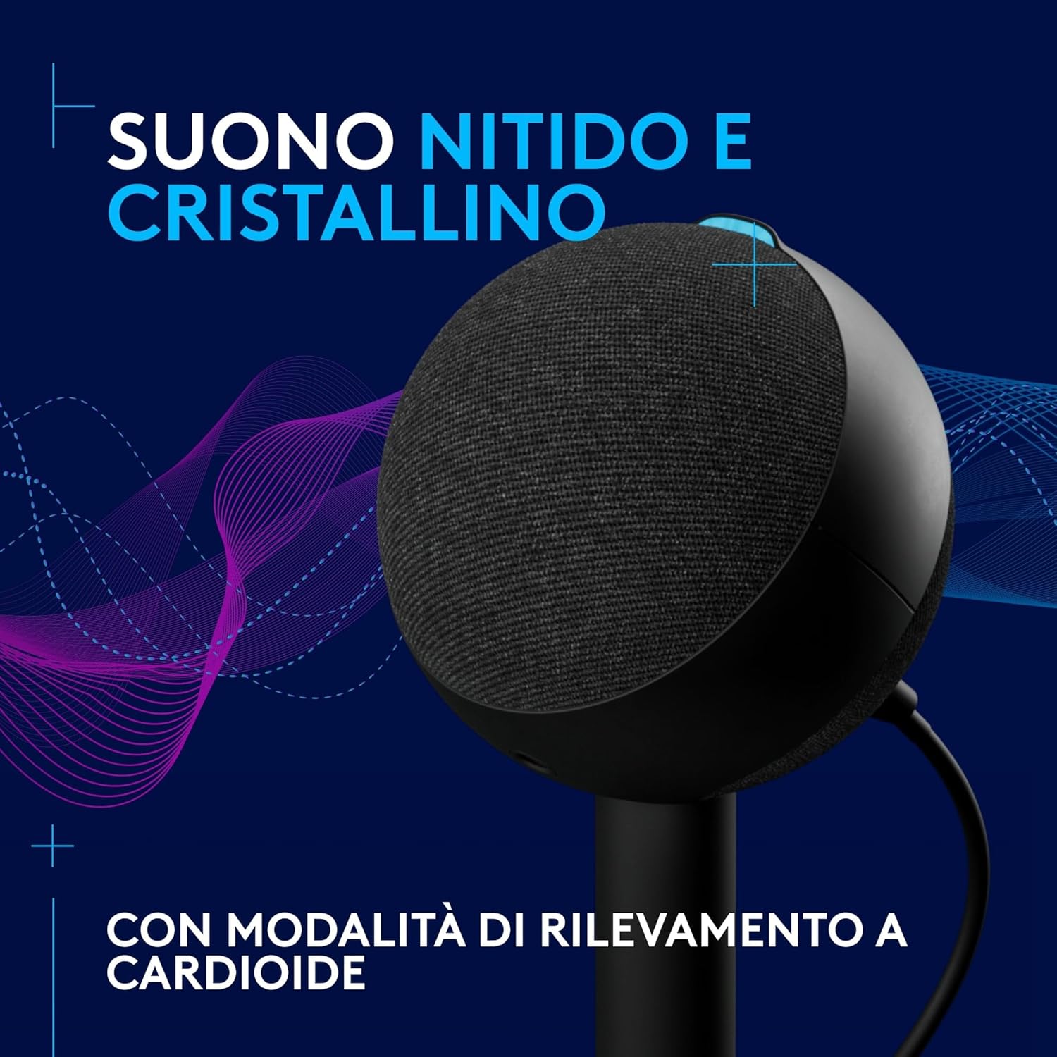 Detalle de Logitech G Yeti Orb microfono USB cardioide per streaming
