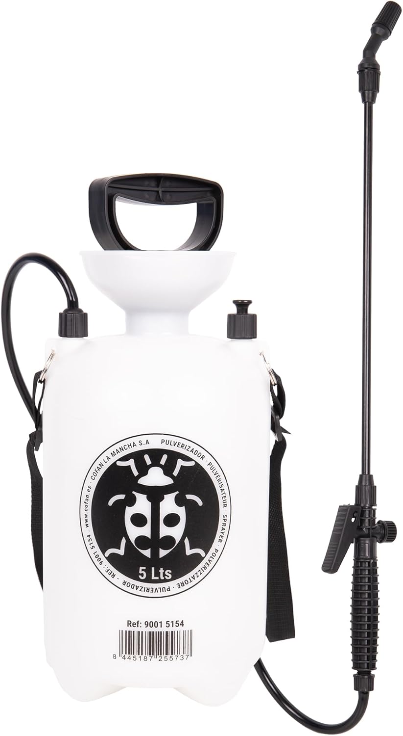 Detalle de Cofan pulverizador de presión manual de 5 litros (HDPE) para agricultura y jardinería