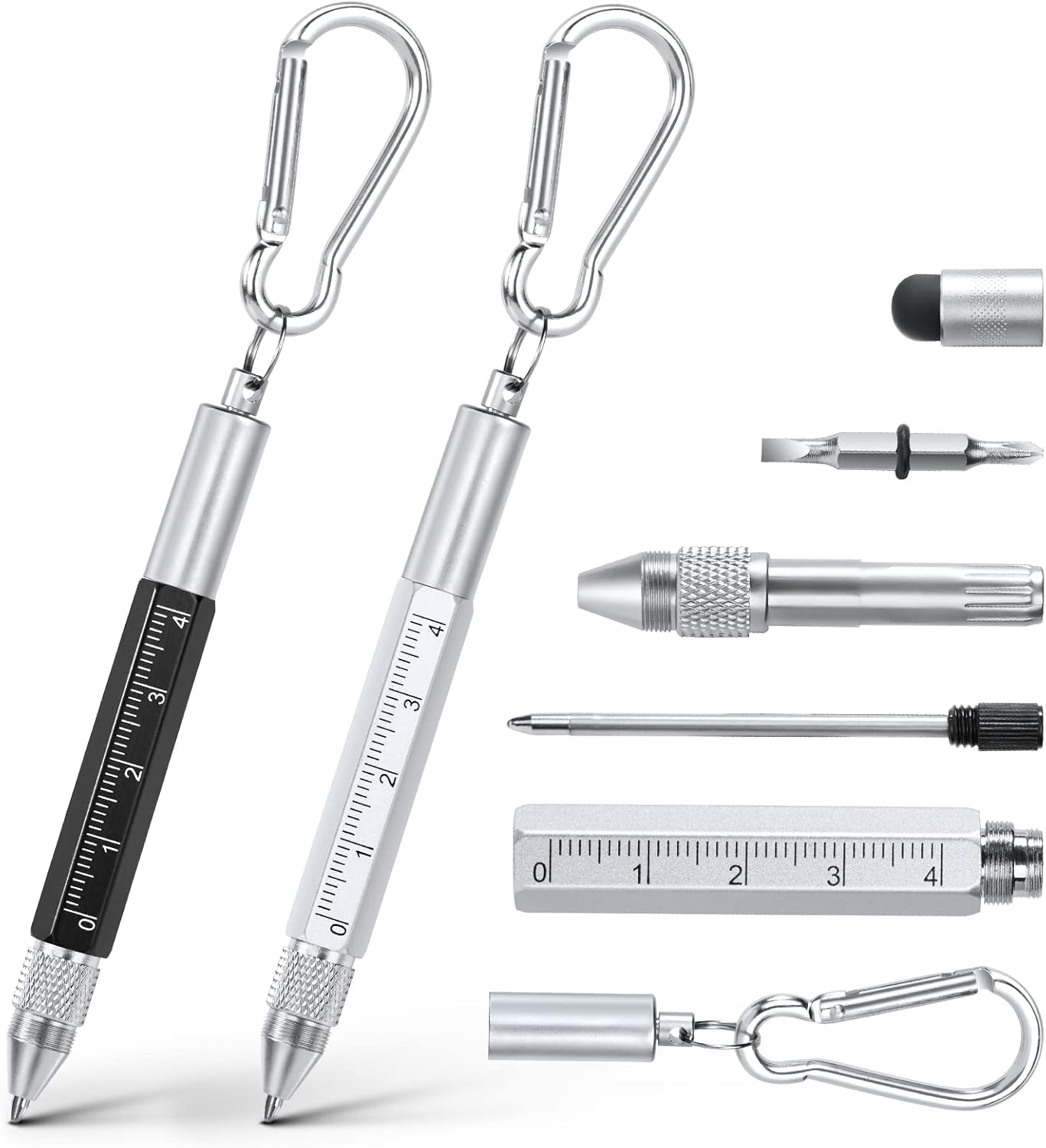 Detalle de Vicloon Porte-Clés multitoolpen met stylus, liniaal en twee schroevendraaiers