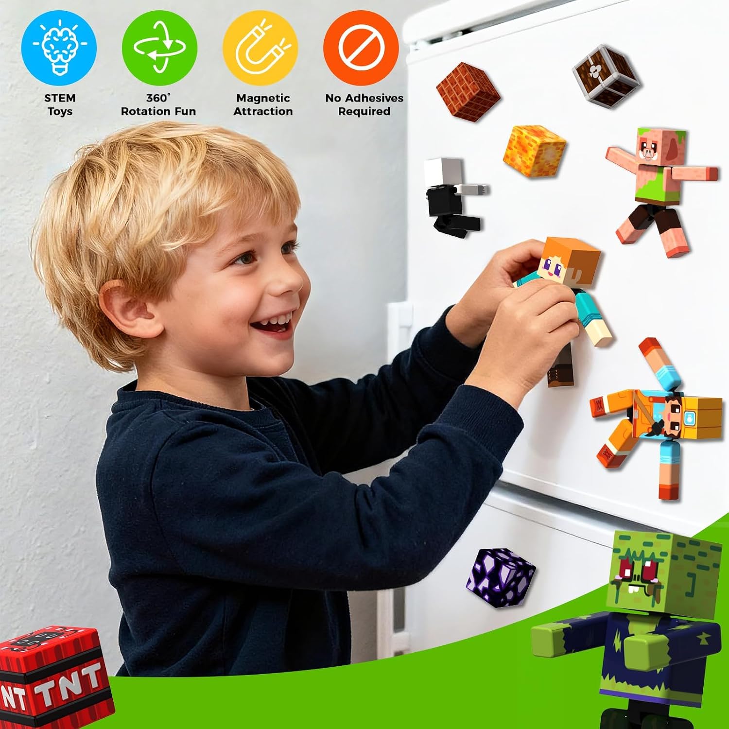 Detalle de GraceDuck 20-Piece Rotatable Magnetic Action Figures