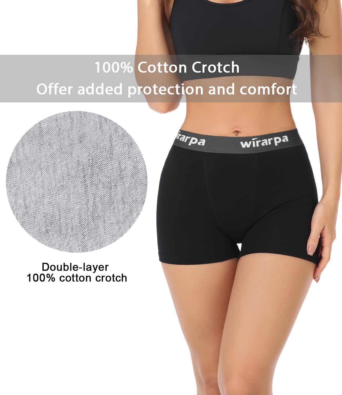 Thumbnail 2 de Wirarpa Women’s Cotton Boxer Briefs 3 inch Inseam (Anti-Chafe), 4-Pack