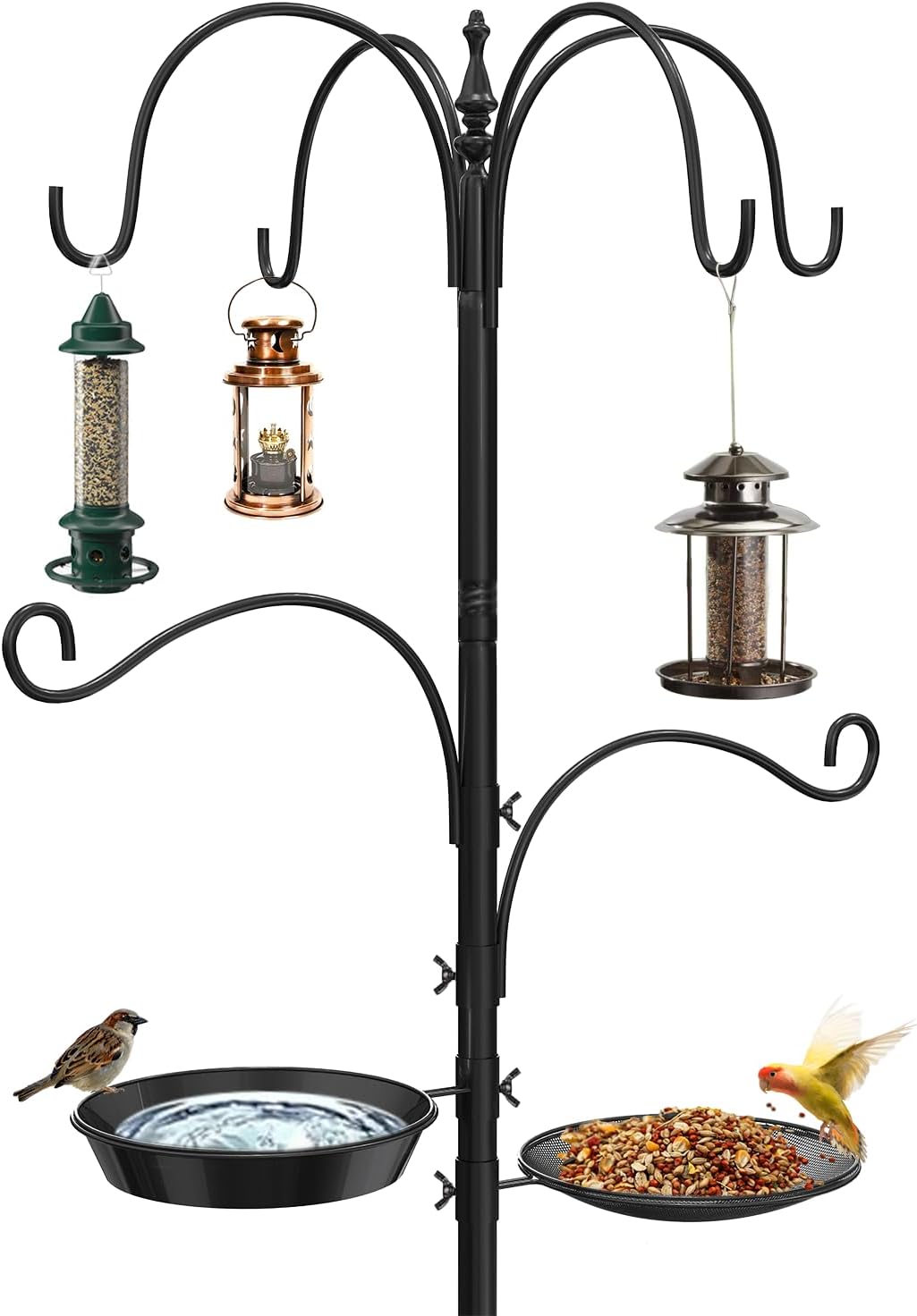 Detalle de Newthinking Bird Feeders Hanging Station 224cm: All‑in‑one Outdoor Feeding & Water Station