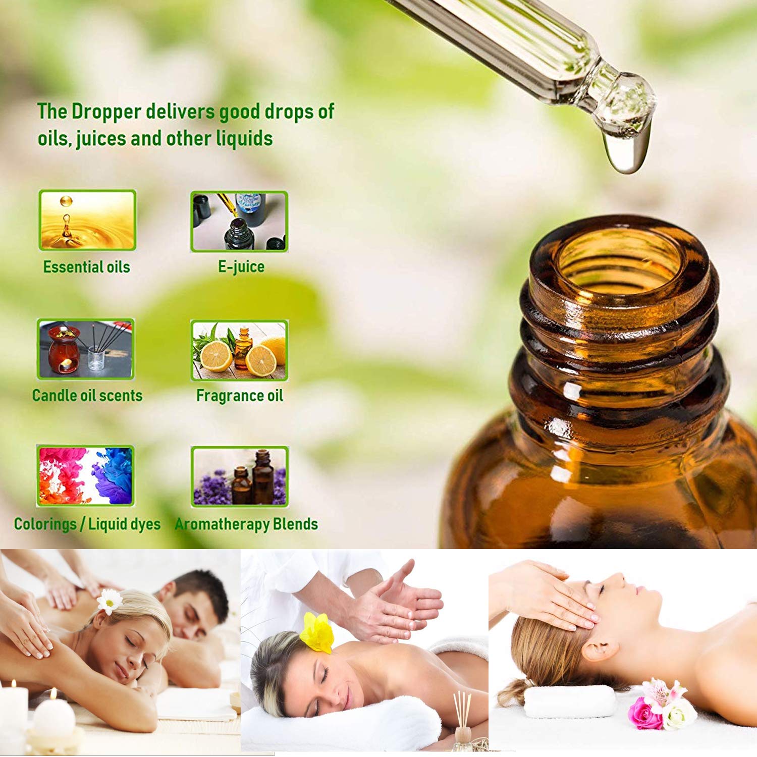 Thumbnail 6 de Alledomain 10ml Amber Glass Bottles