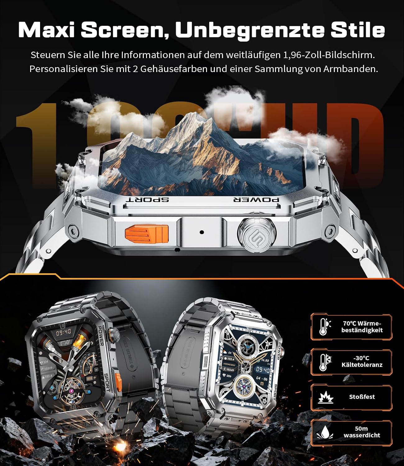 Thumbnail 6 de EF2 Ultra Smartwatch 1,96" Militar
