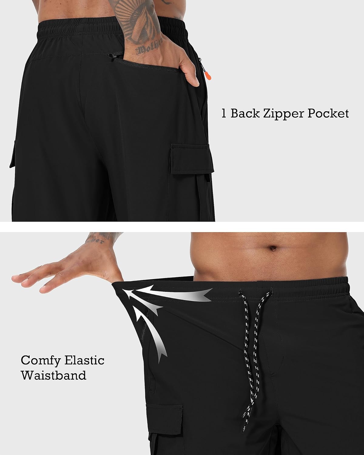 Thumbnail 5 de Men’s Cargo Shorts Quick-Dry Lightweight Stretch Hiking Shorts with 5 Pockets (No Lining)