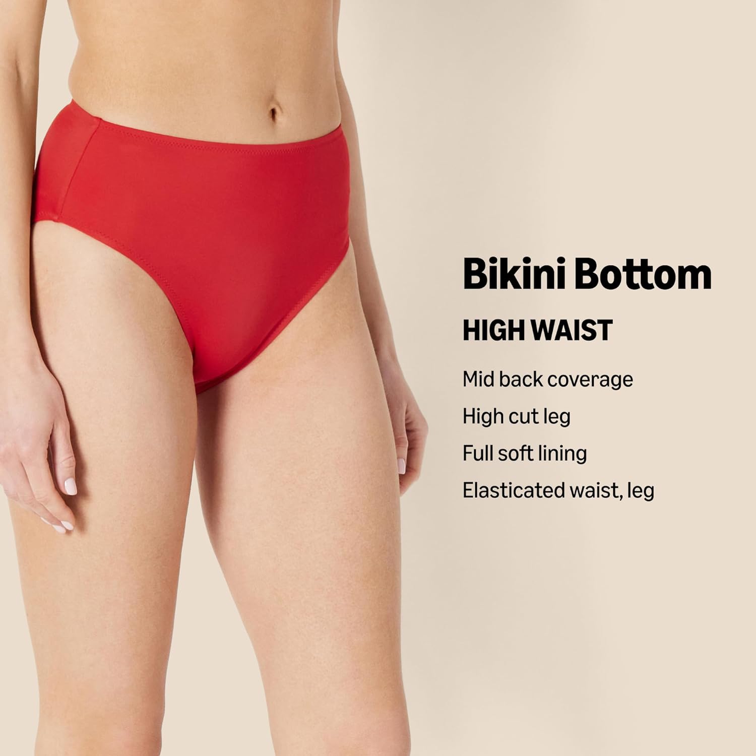 Thumbnail 1 de Amazon Essentials Women’s High Waist High Leg Bikini Bottom