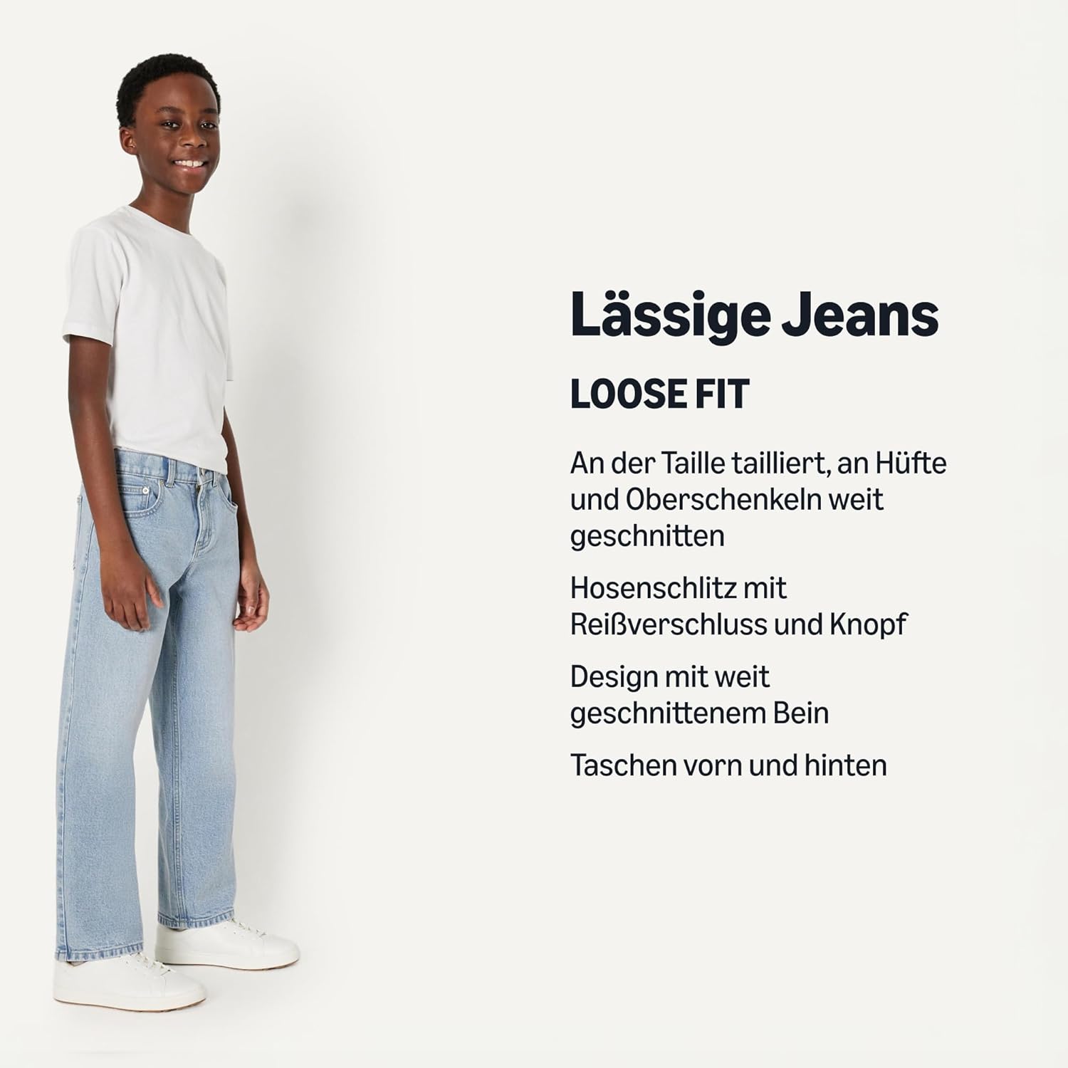 Thumbnail 3 de Amazon Essentials Jungen Loose-Fit-Jeans für Babys mit mittlerem Stretchanteil und geradem Bein
