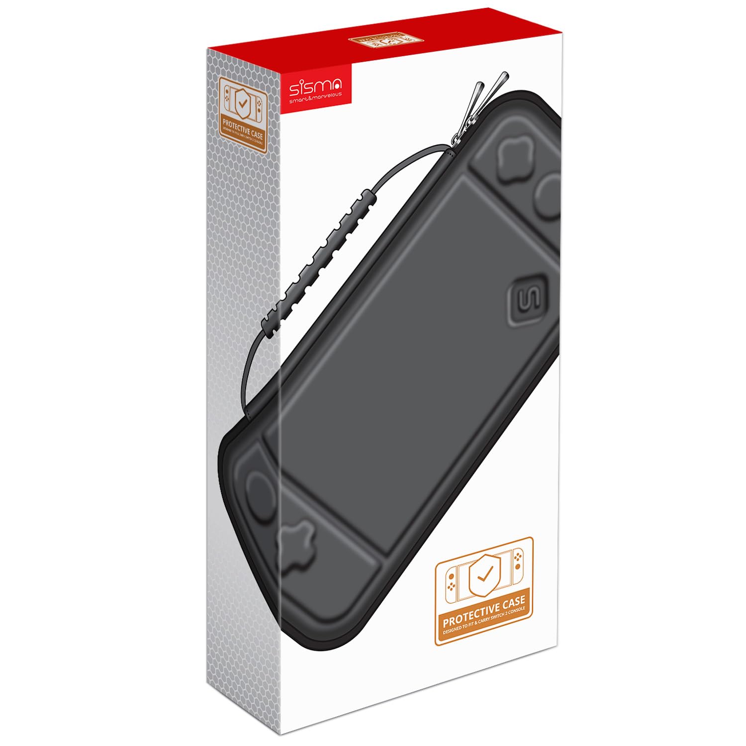 Thumbnail 5 de sisma Slim Carrying Case for Nintendo Switch 2 (Hard Shell) with 12 Game Card Holders, Black