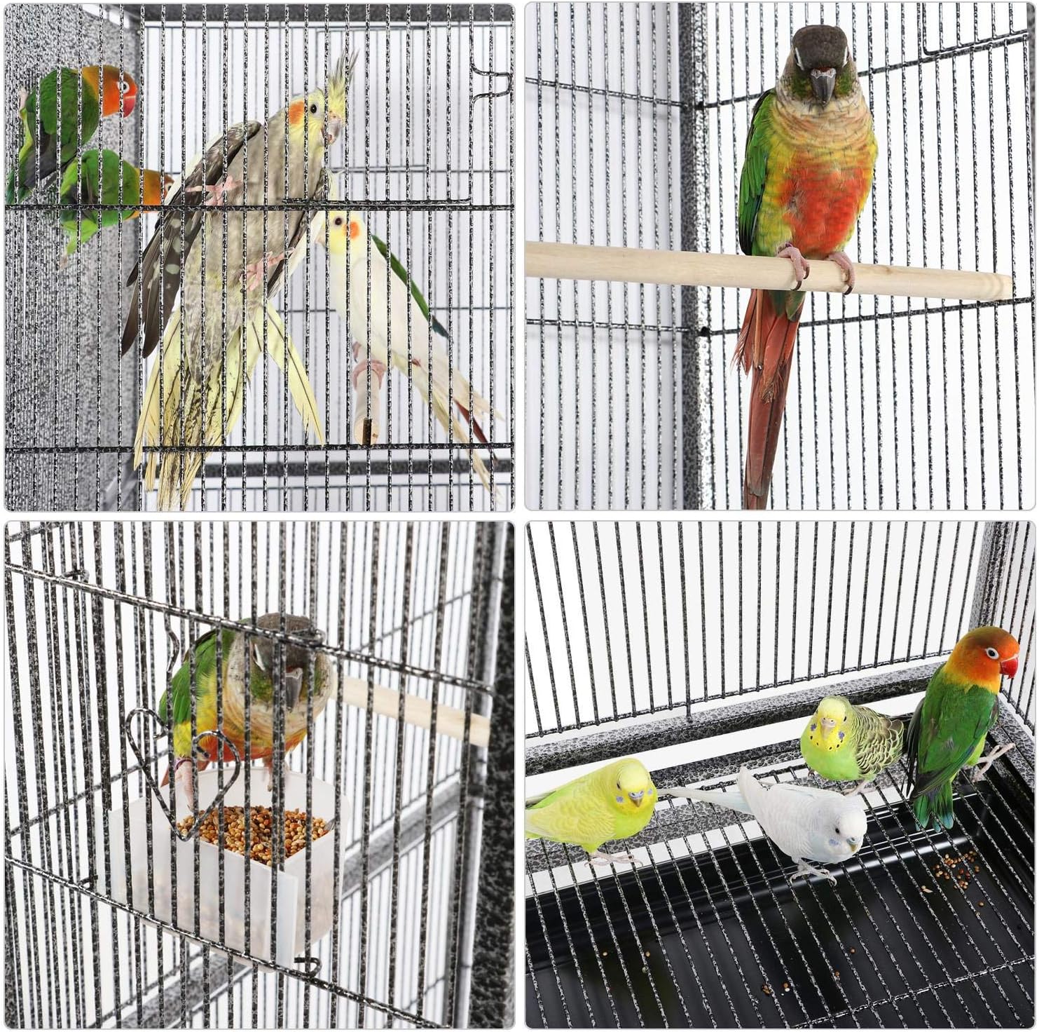 Detalle 2 de Yaheetech Gabbia Voliera 81 x 47 x 160 cm 🐦
