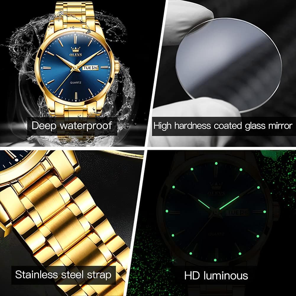 Detalle de OLEVS Men's Quartz Watch 39 mm