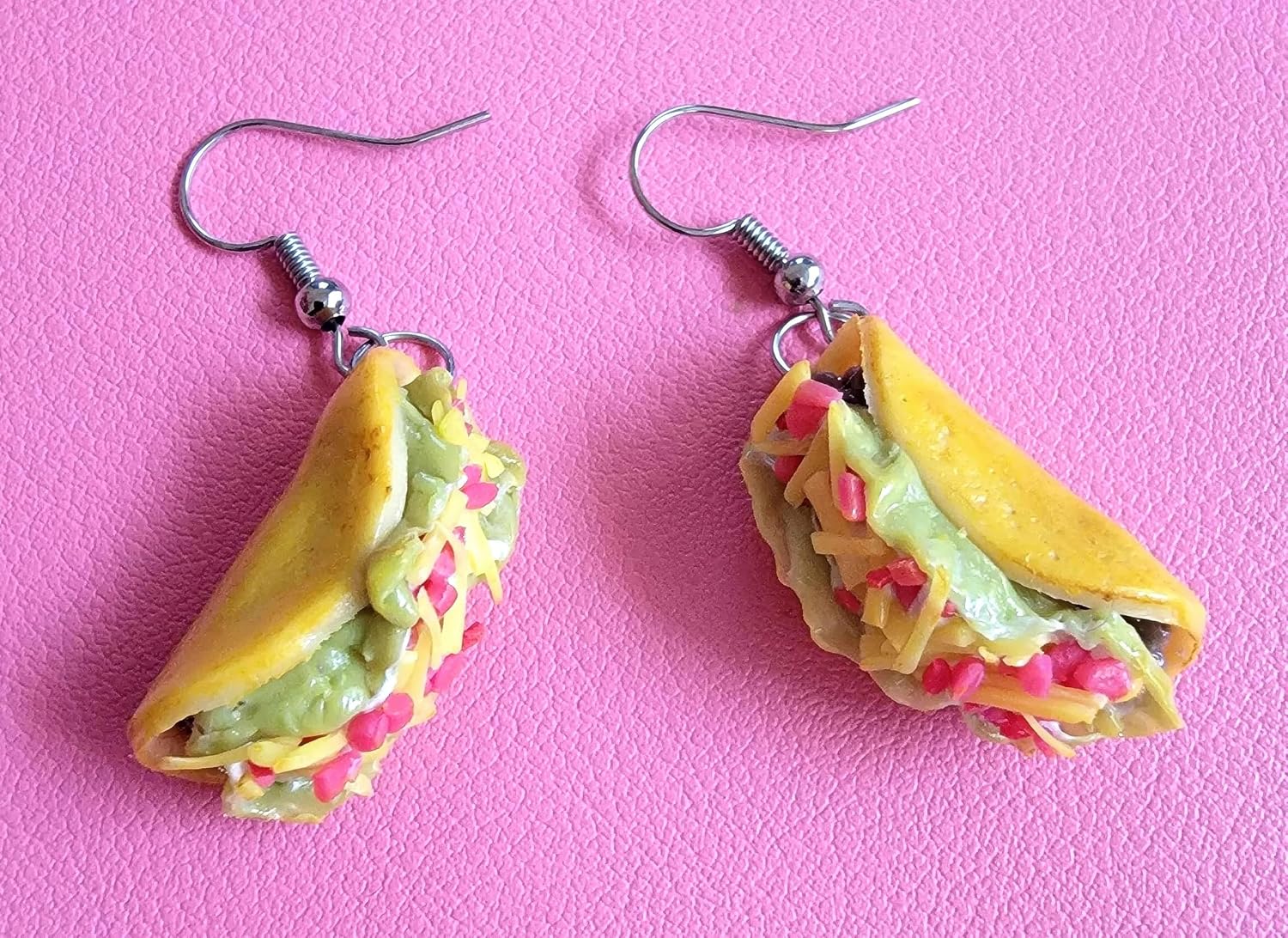 Detalle de Polymer Clay Taco Dangle Earrings