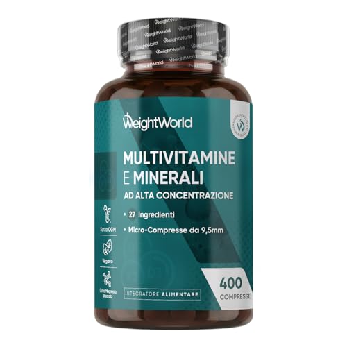 Detalle de Multivitaminico Completo WeightWorld Uomo e Donna 400 Compresse Vegane (+1 Anno) – una base affidabile per vegani