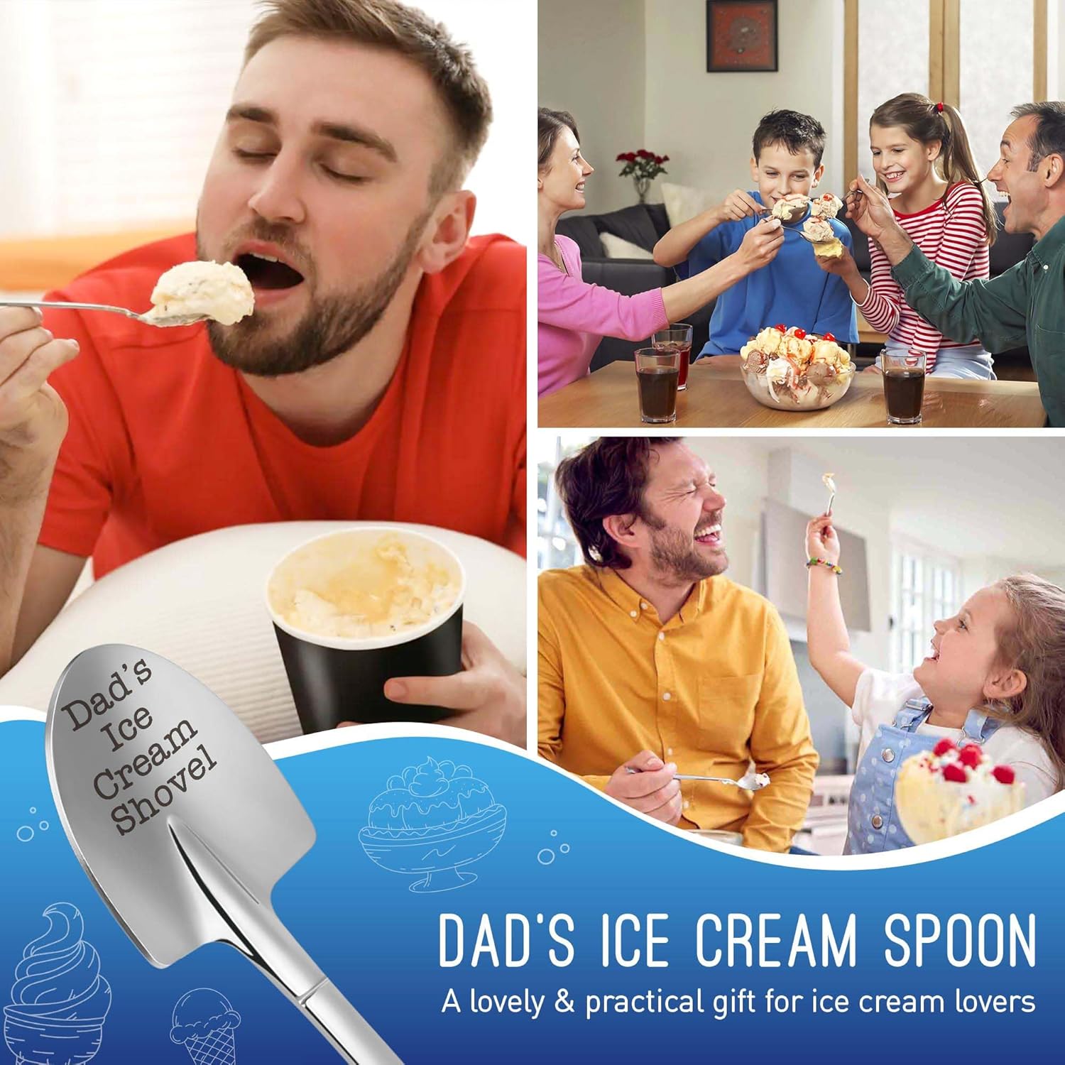 Detalle de Dad's Ice Cream Shovel: A Funny, Practical Gift for Dad, Grandpa, or Father-in-Law