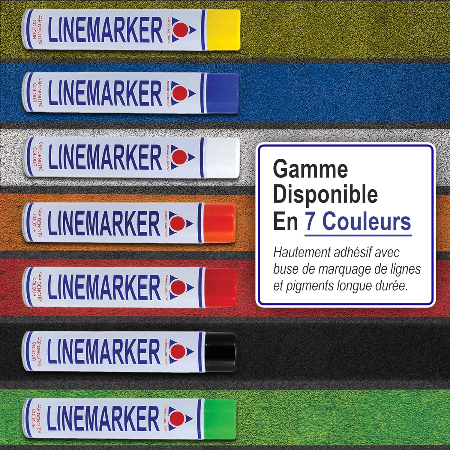 Detalle de Aerosol Solutions Linemarker Bleu – Marquage au Sol 750 ml (lot de 6)