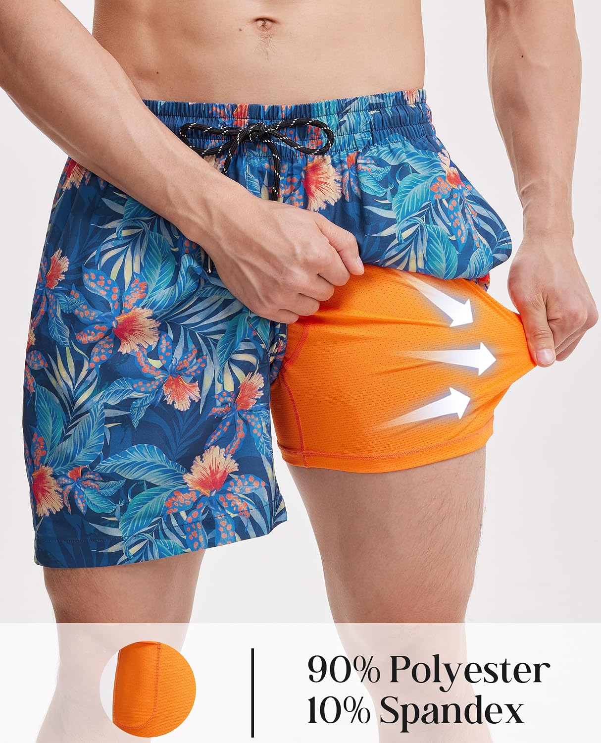 Thumbnail 2 de Gleeease 5-inch Men's Swim Trunks with 2-in-1 Compression Liner