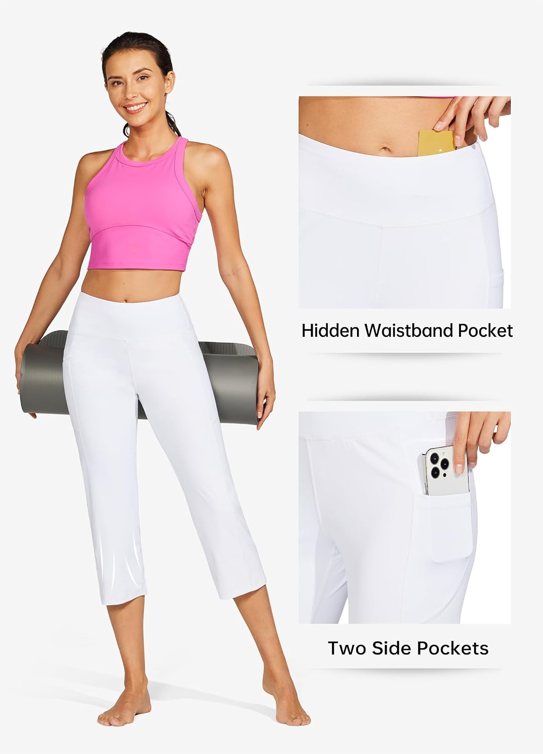 Thumbnail 3 de Willit Women's Yoga Capris High Waist Leggings