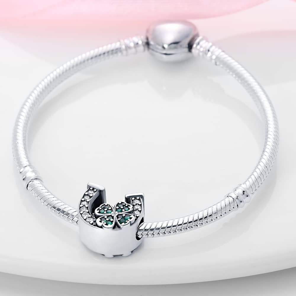 Thumbnail 1 de TINSLO Charm Anhänger Damen aus 925 Sterling Silber mit Zirkonia – für Pandora-Style Armbänder & Ketten (B9)