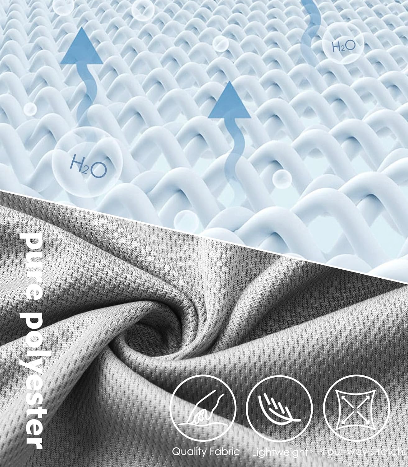 Thumbnail 4 de Suwangi 3 Pezzi Canotte da Uomo: set sportivo, traspirante e leggero per palestra e outdoor