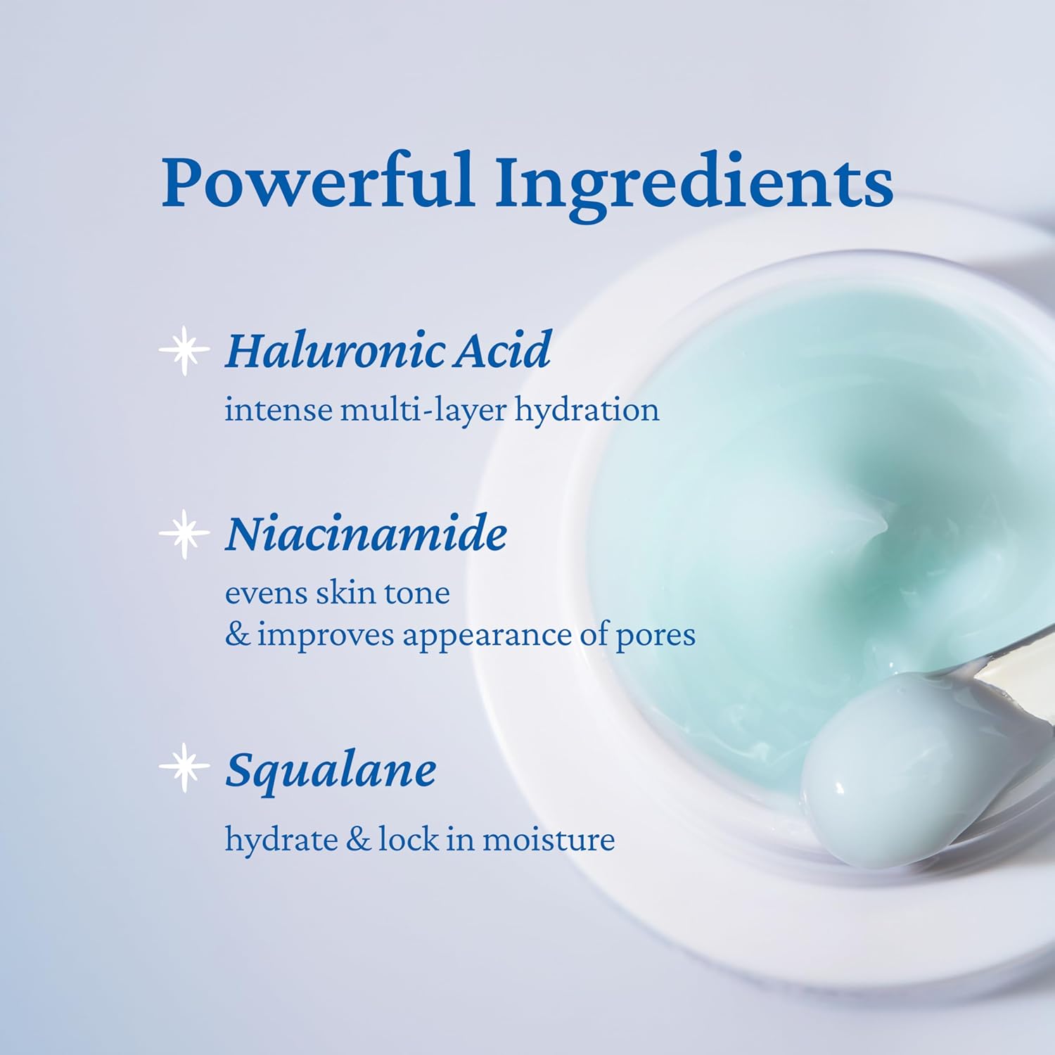 Detalle de belif Aqua Bomb Cream: crema idratante quotidiana con Niacinamide, acido ialuronico e squalano
