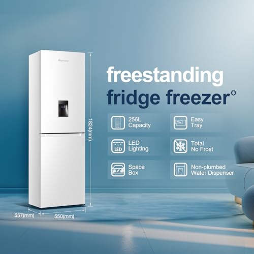 Detalle de Fridgemaster MC55251DE 55cm Freestanding Fridge Freezer with Water Dispenser (256 L)