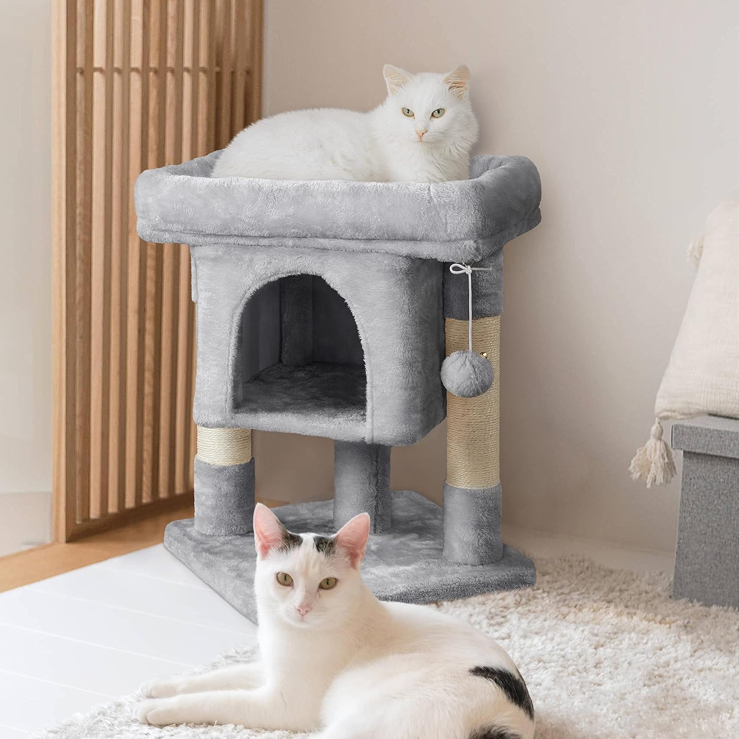 Detalle de Yaheetech 59cm cat scratching post tower