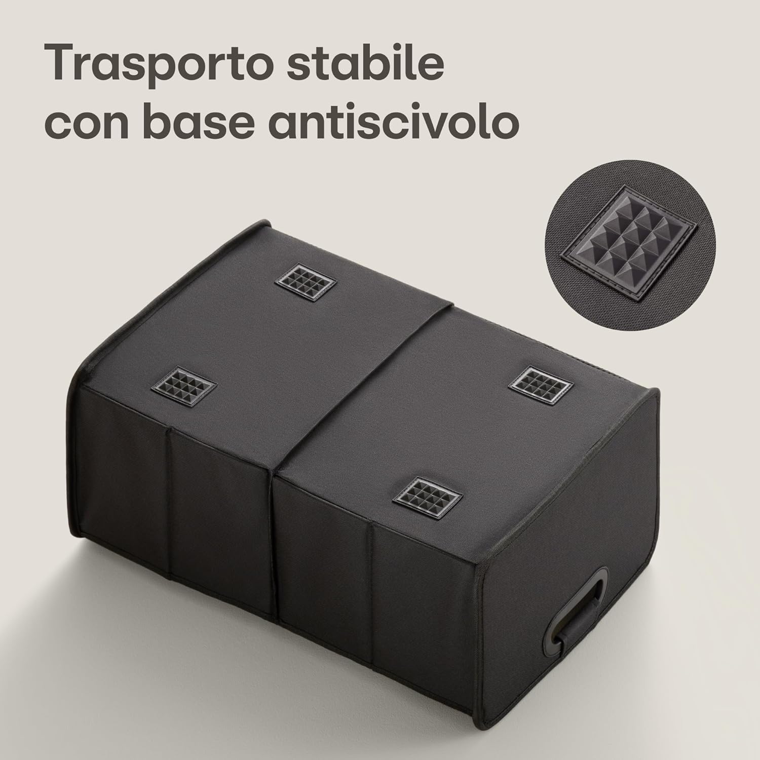 Detalle de Praknu Organizzatore Baule Pieghevole XL – 3 Scomparti, 40 L, Oxford idrorepellente