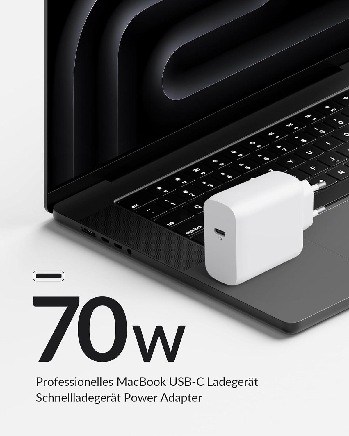 Thumbnail 1 de 70-W-USB-C-Netzteil für MacBook: 2M Ladekabel (70W) für MacBook Air/Pro, iPad & iPhone