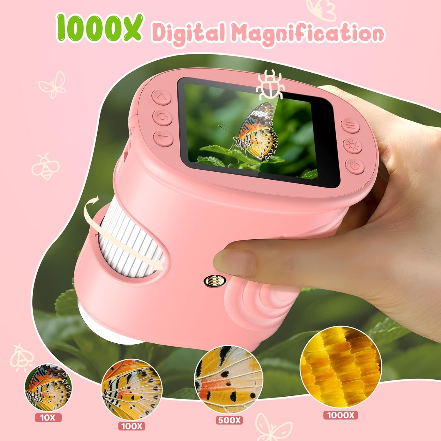 Detalle de 1000X Handheld Digital Microscope 2MP for Kids
