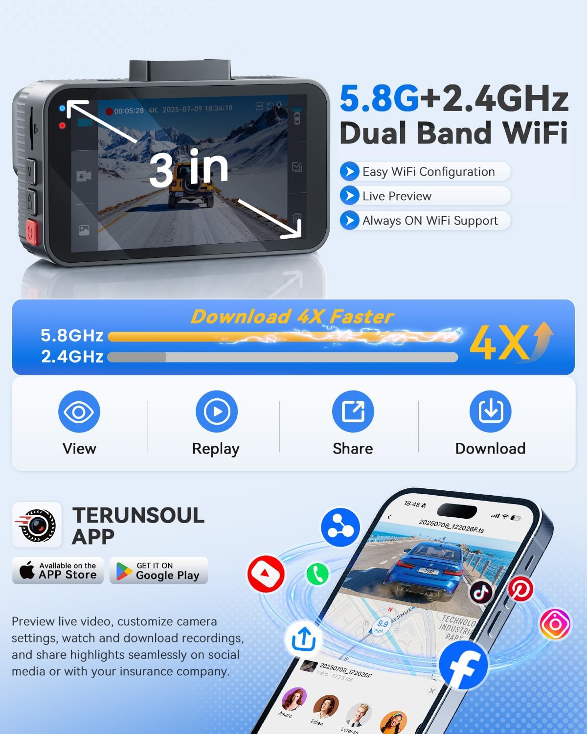 Detalle de Terunsoul Dash Cam 128GB Card