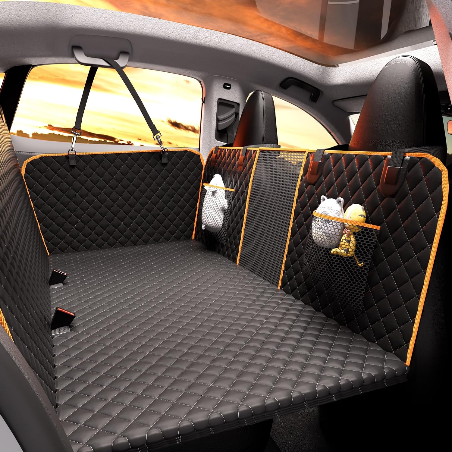 Detalle de Dog Car Seat Cover with Hard Bottom