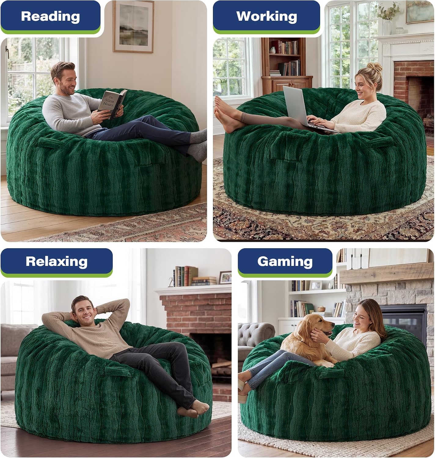 Detalle 1 de fond + found Bean Bag Chair 5FT