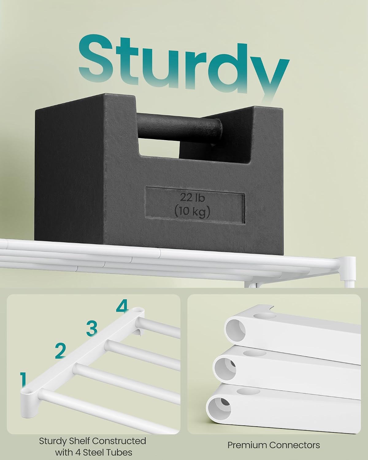 Thumbnail 5 de SONGMICS 4-Tier Shoe Rack shoe storage organiser