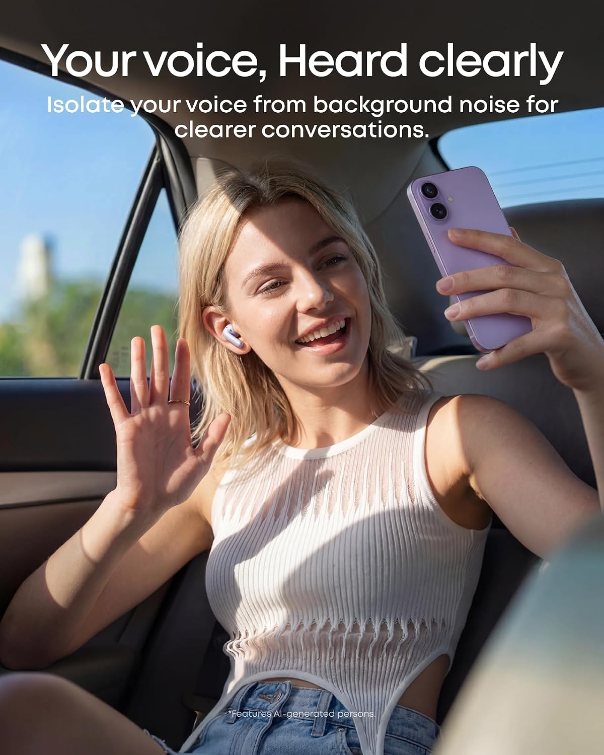 Detalle 2 de Soundcore P42i D1205 True Wireless ANC Earbuds with LDAC and Wireless Charging