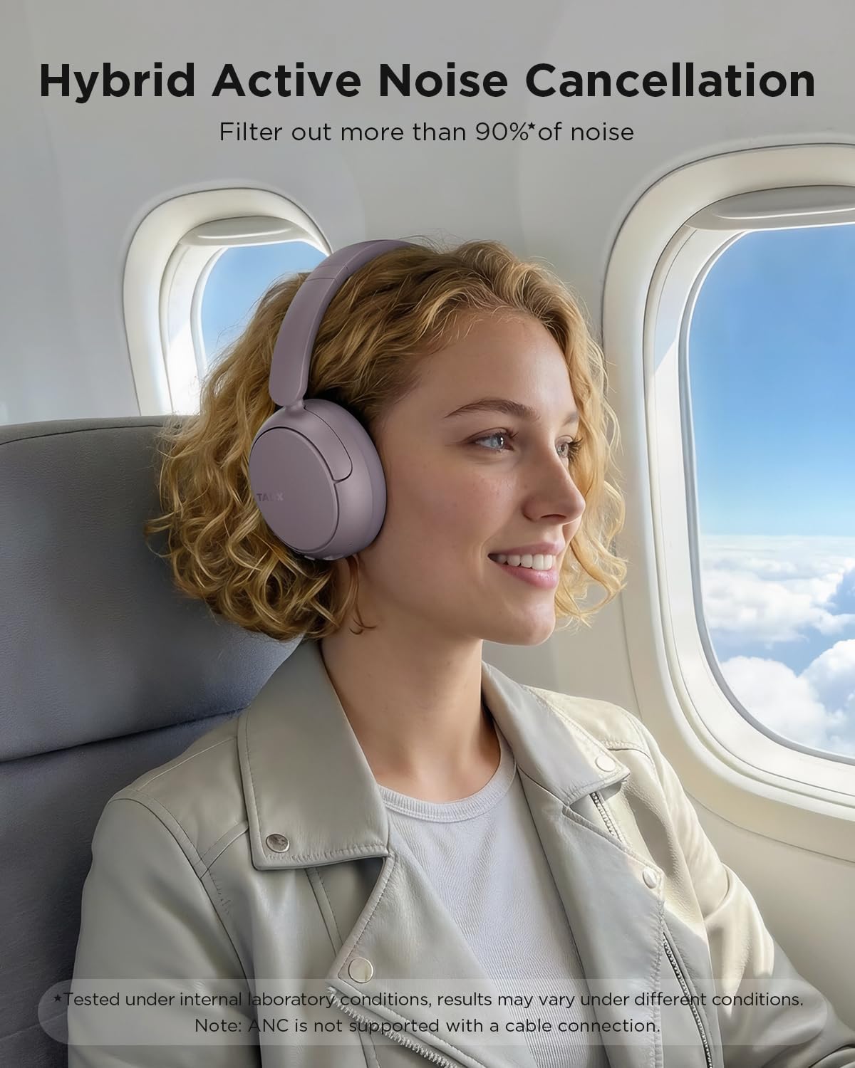 Thumbnail 1 de TALIX H30 Hybrid ANC Headphones in Purple