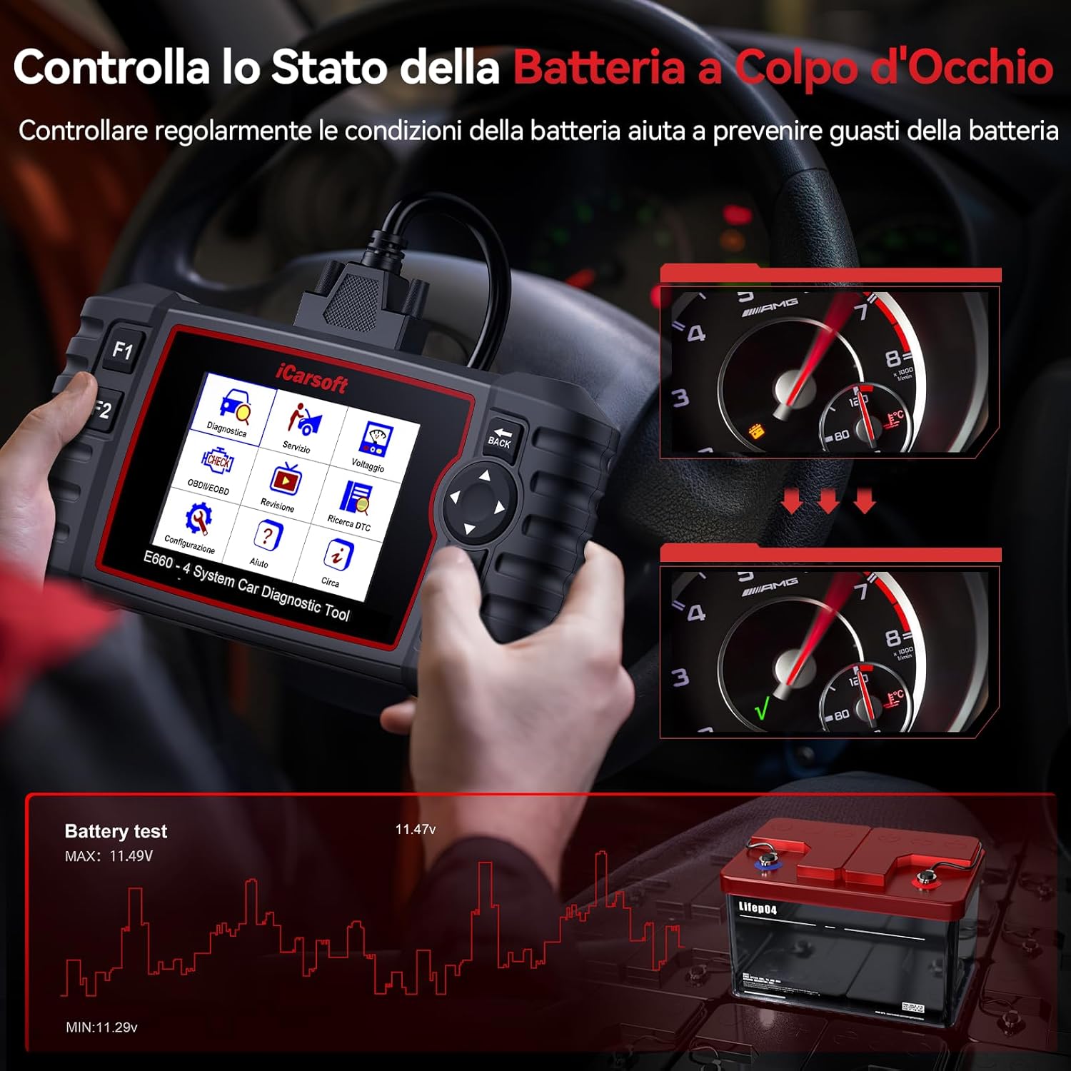 Thumbnail 5 de iCarsoft E660 Diagnostica OBD2 auto 📟