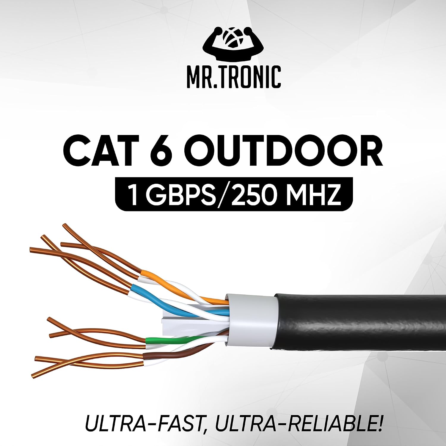 Detalle de Mr. Tronic Cavo Ethernet Cat 6 100 m