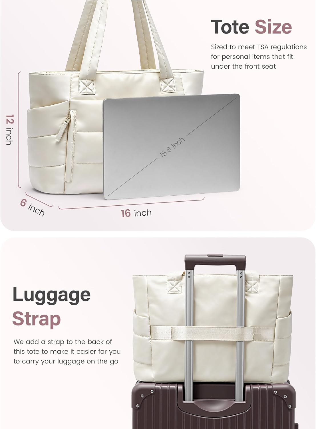 Thumbnail 5 de Uselike Quilted Tote Bag, 20L