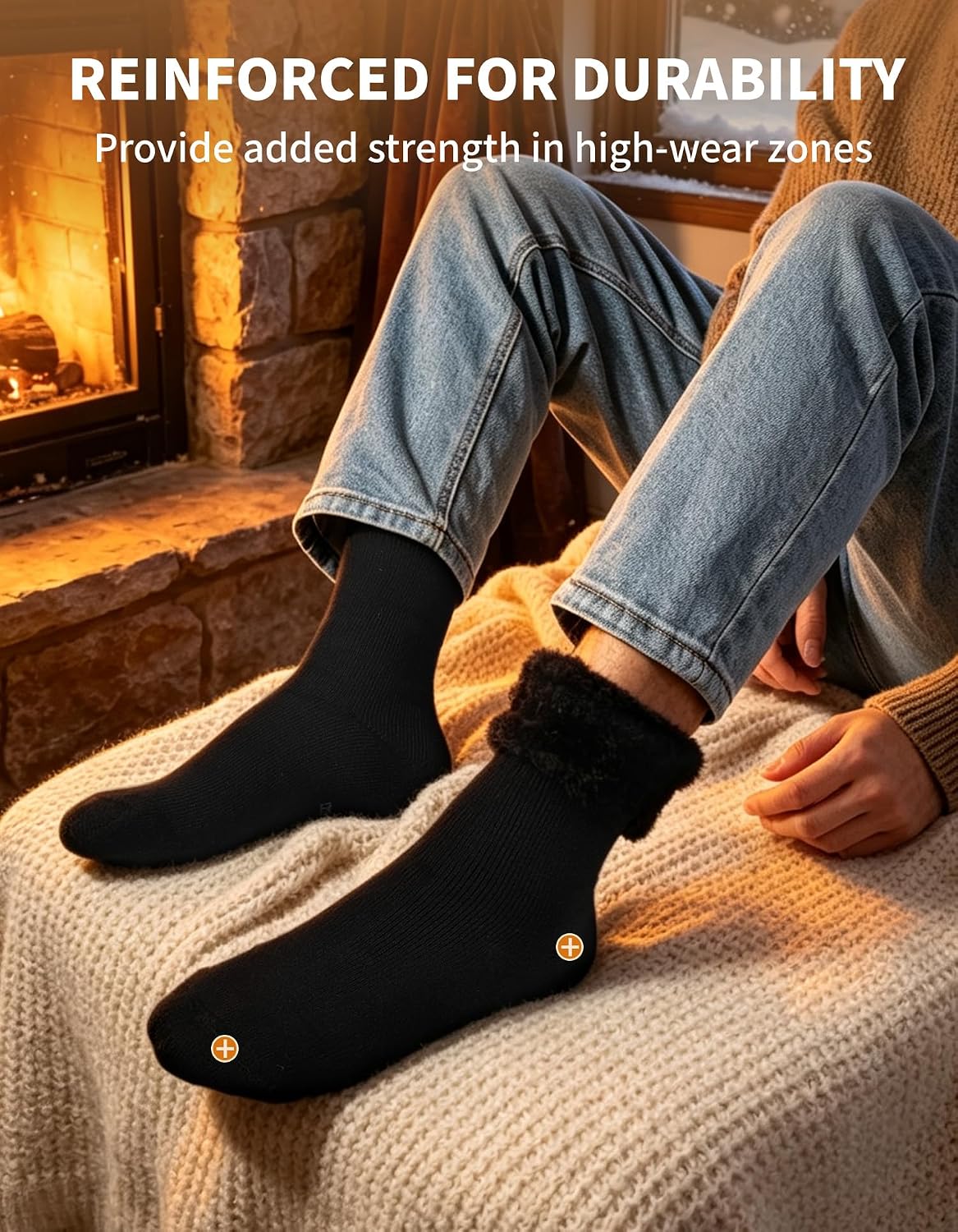 Thumbnail 5 de CLOSEMATE CT20 Men's Thermal Socks, Thick Moisture-Wicking, 2 Pairs