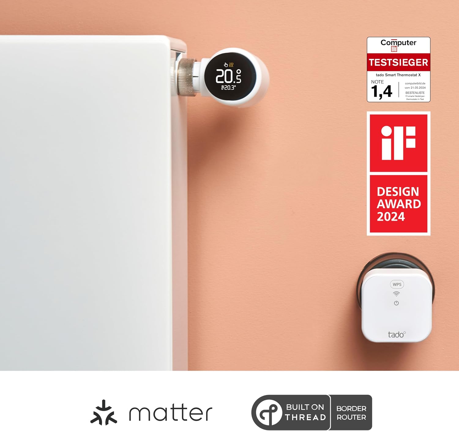 Detalle 1 de tado Smart Heizkörperthermostat X Starter Kit