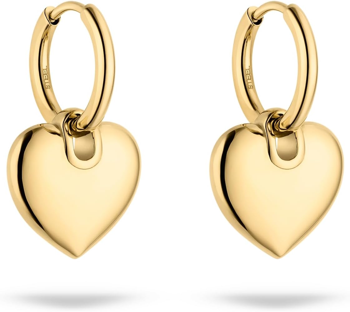 Thumbnail 6 de s.Oliver Damen Schmuck – Chunky Herz Halskette, Armband und Creolen aus Edelstahl