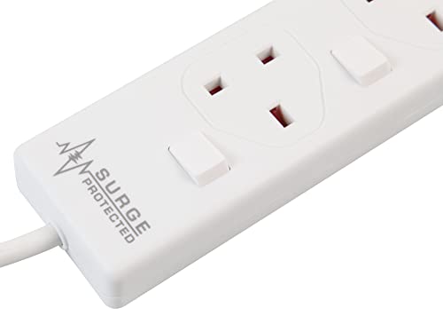 Thumbnail 8 de PRO ELEC PELB1921 4 Way Individually Switched Surge Protected Extension Lead White, 5m