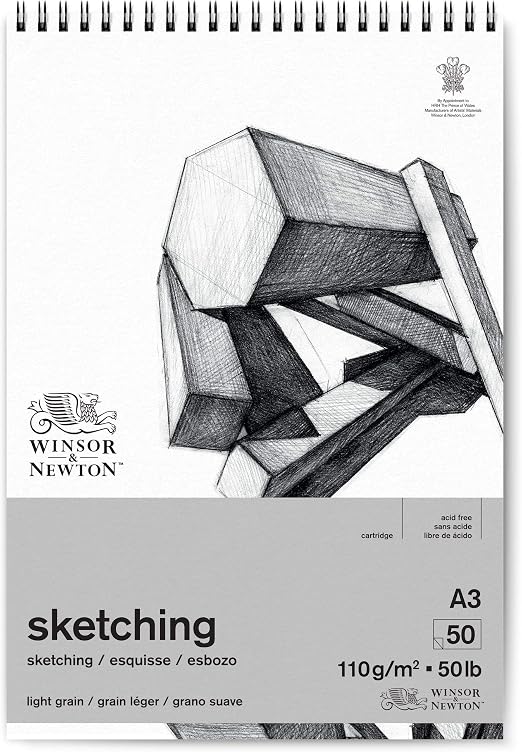 Detalle de Winsor & Newton Bloc de Papel de Esbozo en Espiral A3 📝