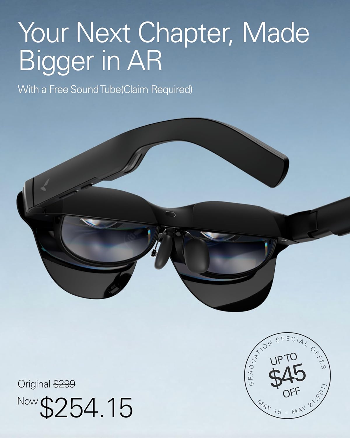 Detalle de RayNeo Air 4 Pro AR/XR Glasses: 201" HDR10 Virtual Display for Immersive Home, Travel, and Gaming