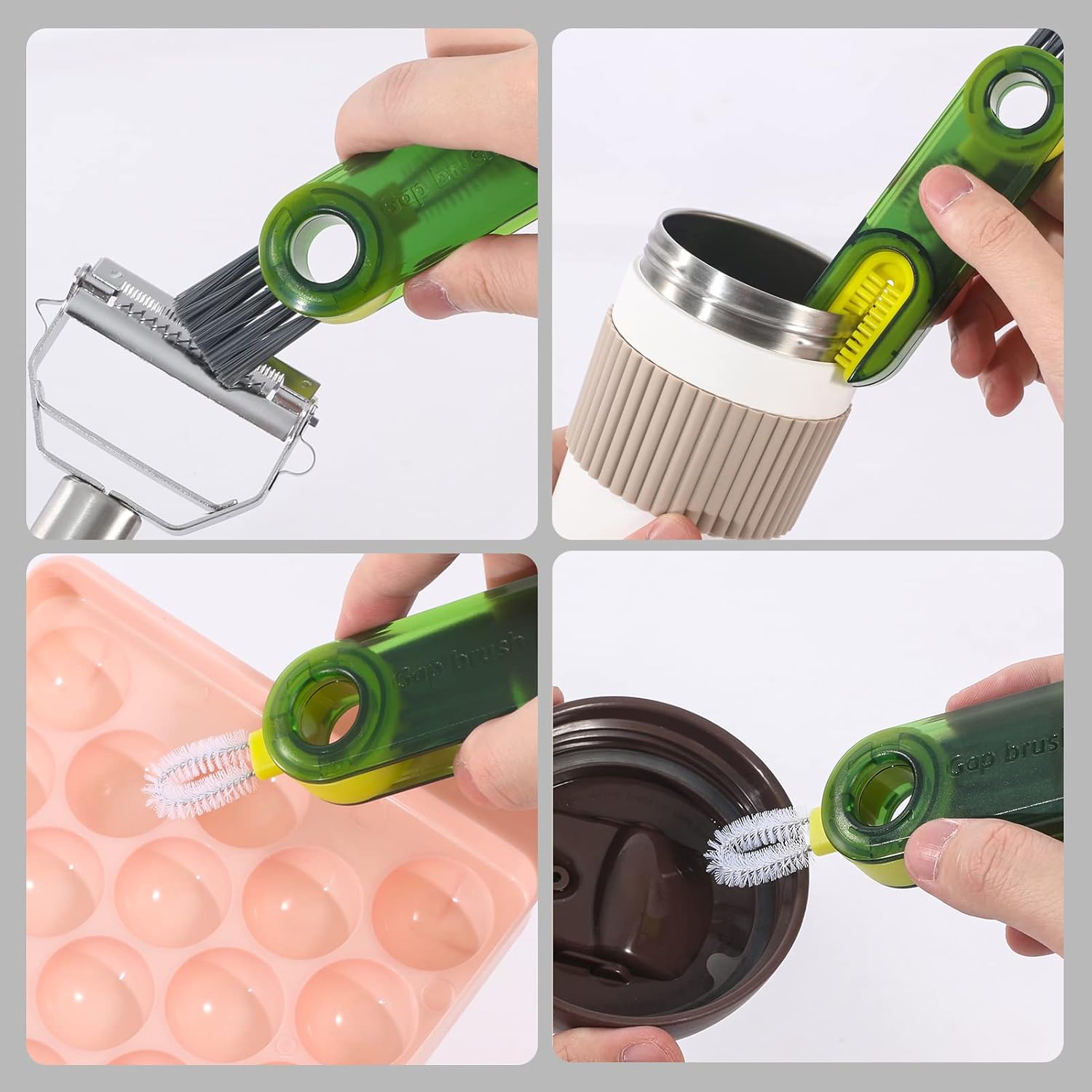 Thumbnail 4 de 3 in 1 Cup Lid Gap Cleaning Brush Set — Multifunctional Silicone Cup Holder Cleaner