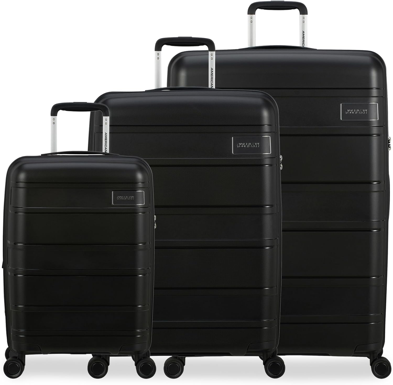 Detalle de American Tourister Skymax 3-piece suitcase set (Black) with TSA lock