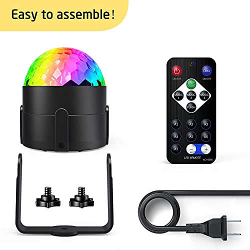 Detalle de Gvoo lampe de scène rotative 360° à LED, 5 W et 7 couleurs RGB