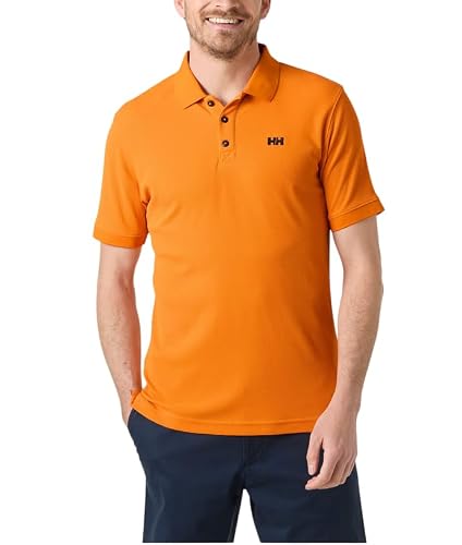 Detalle de Helly Hansen Polo a Deriva Uomo – Arancio infiammatorio, taglia XXL: stile sportivo e comfort quotidiano