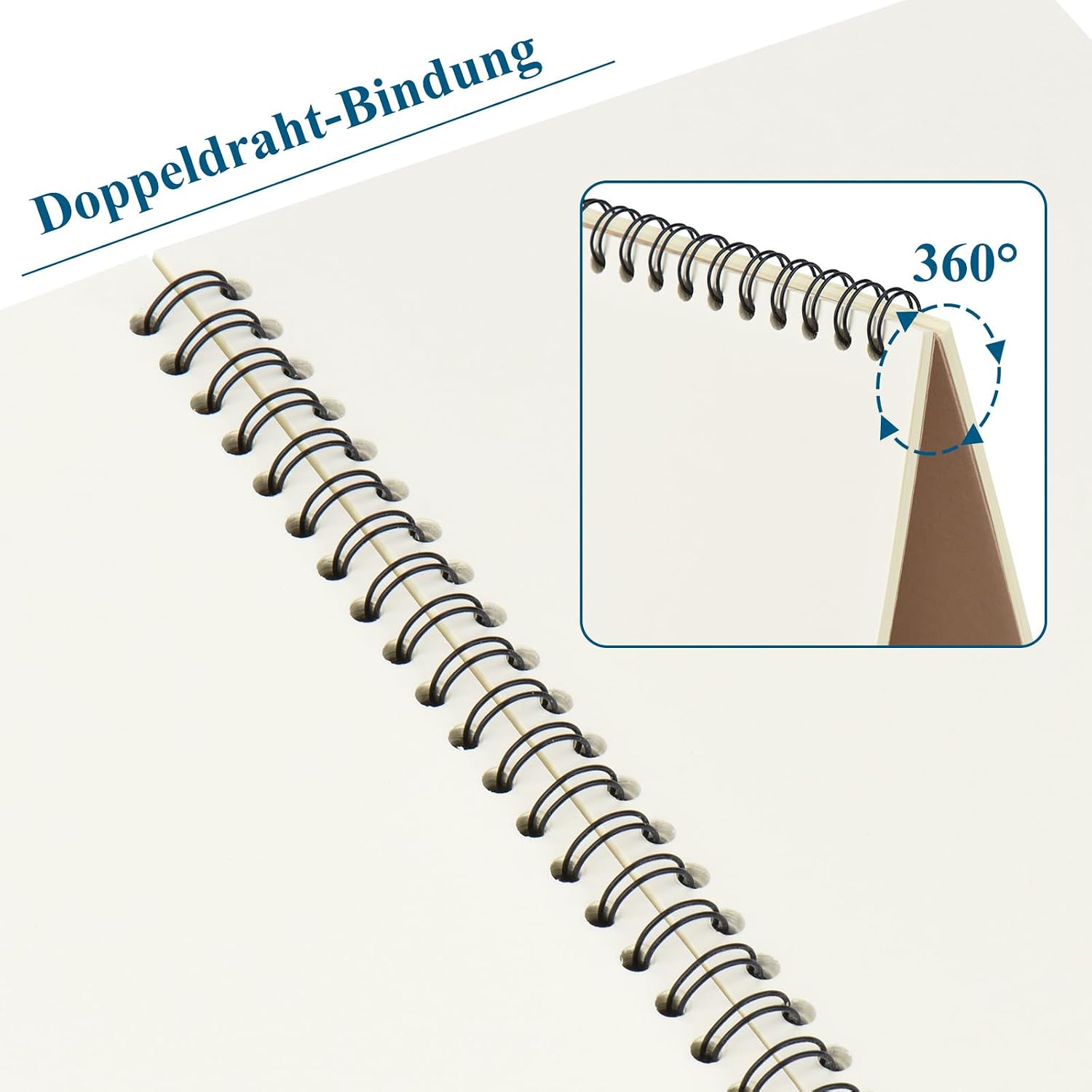 Thumbnail 5 de ZCZN Notizbuch A5 blanko – 6er Pack Spirale Block mit 60 Seiten, FSC-zertifiziert